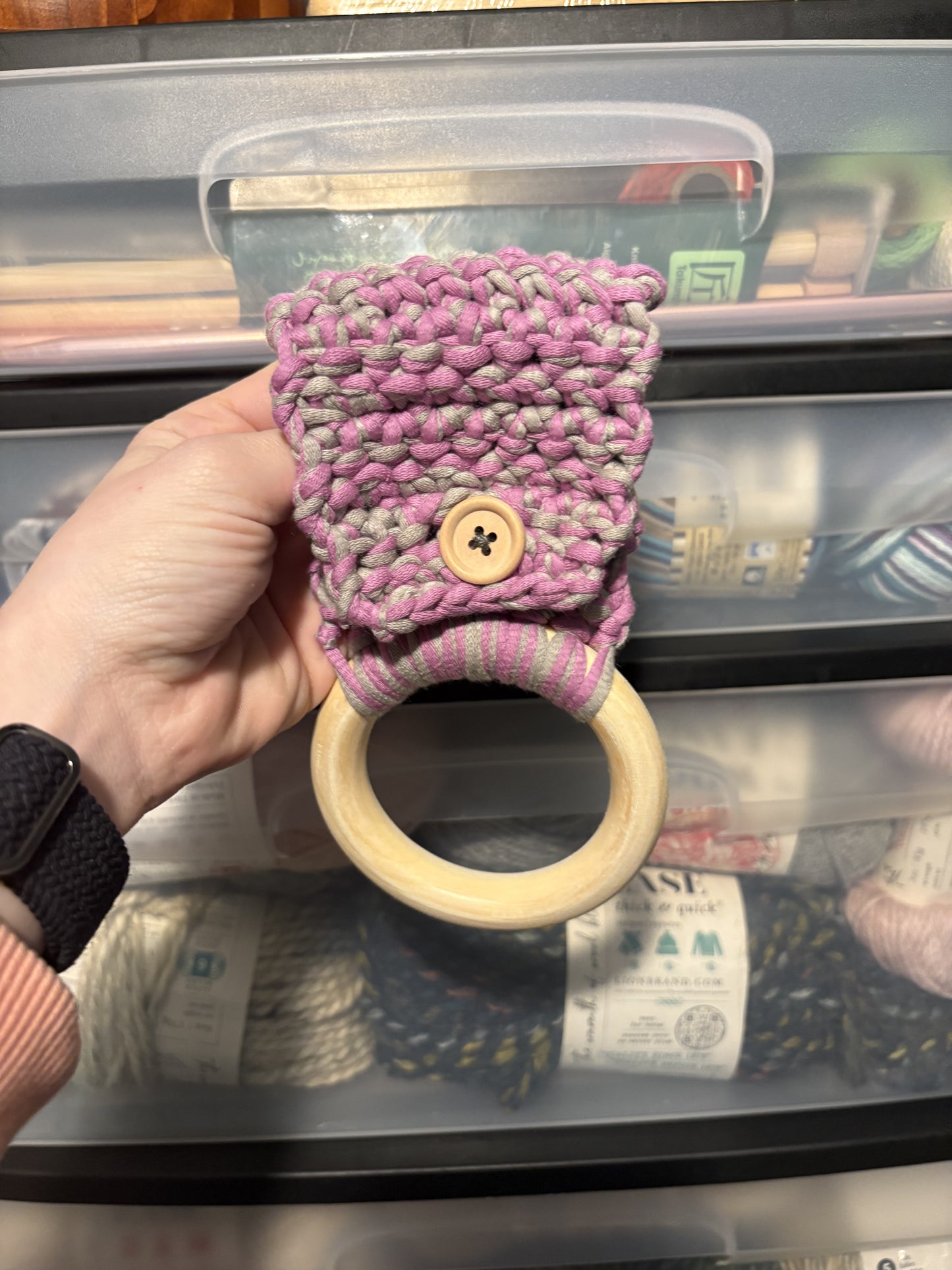 Crochet Kitchen Towel Holder