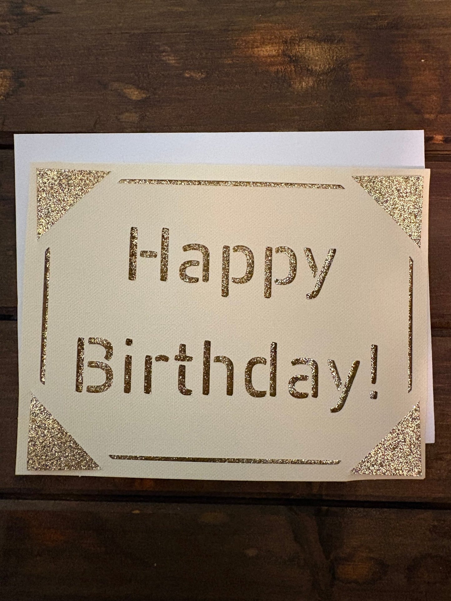 Birthday Card Add - On - leaf + marble