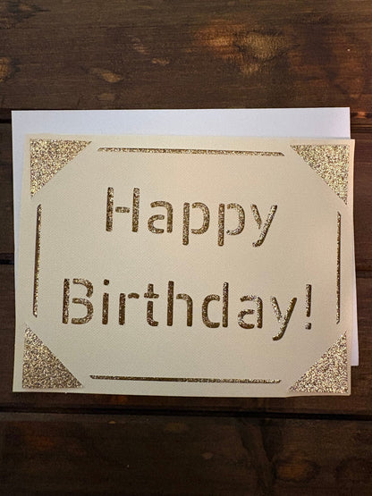 Birthday Card Add - On - leaf + marble