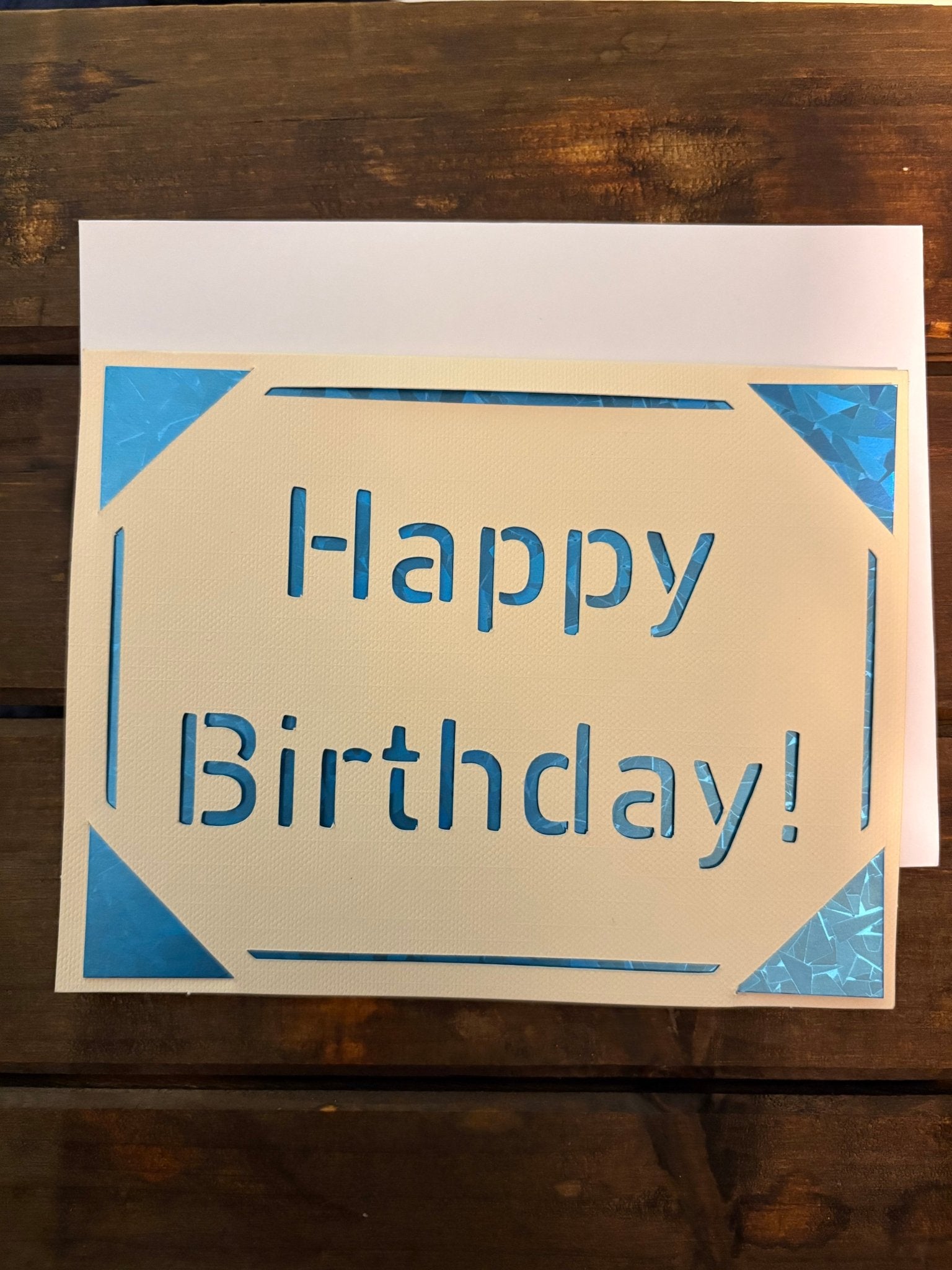 Birthday Card Add - On - leaf + marble