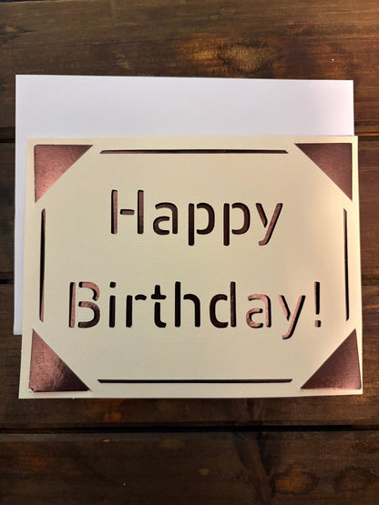 Birthday Card Add - On - leaf + marble