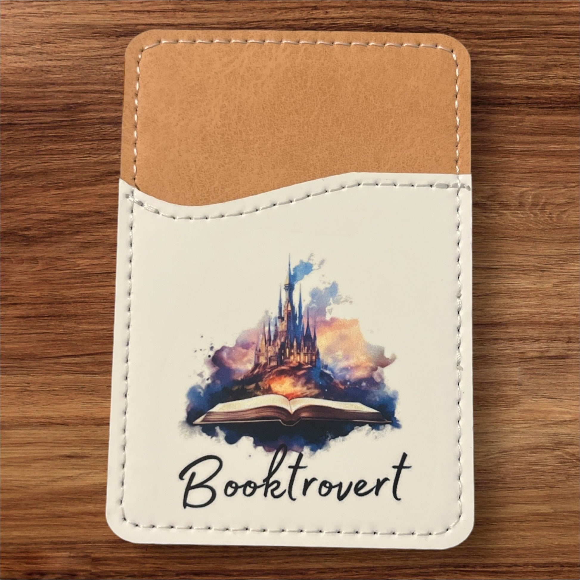 Booktrovert Phone Wallet - leaf + marble