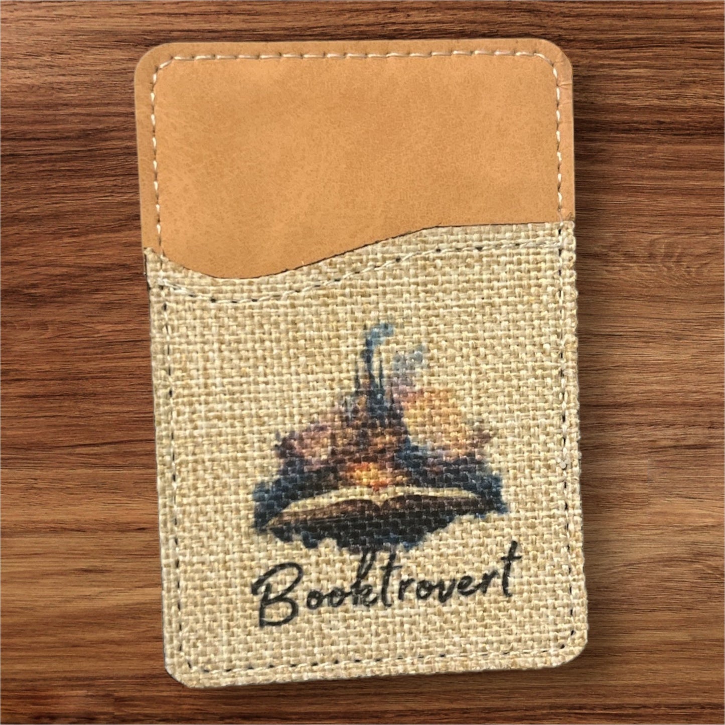 Booktrovert Phone Wallet - leaf + marble