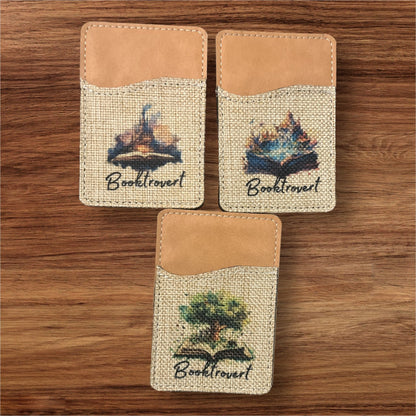 Booktrovert Phone Wallet - leaf + marble