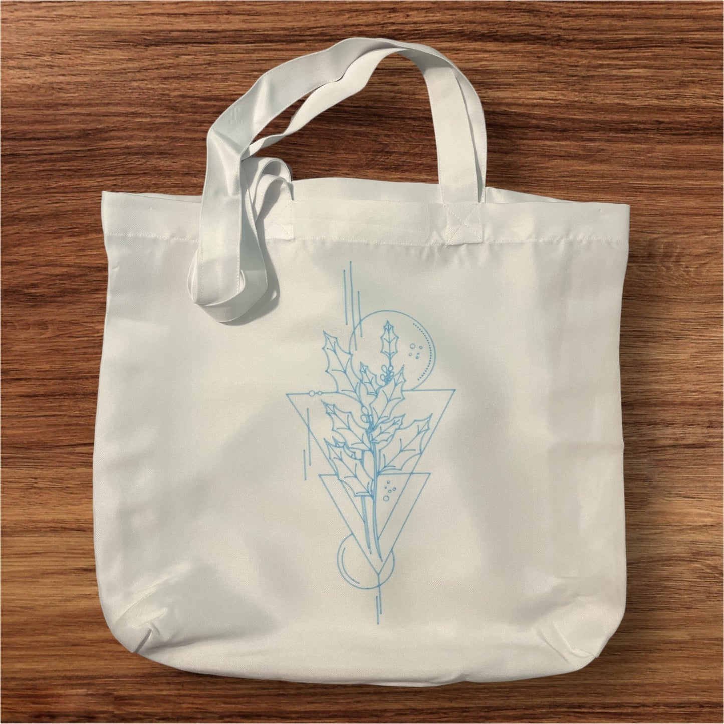 December Geometric Birth Flower Tote - leaf + marble