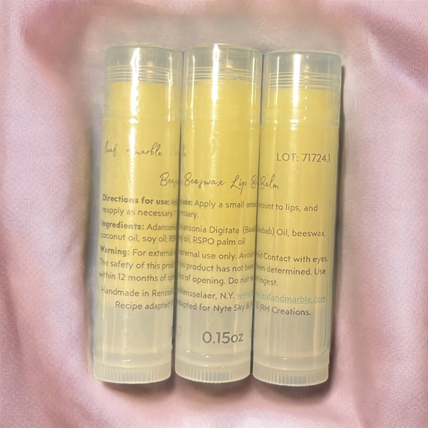 Full - Size Nyte Sky & JRM Creations Lip Balms - leaf + marble