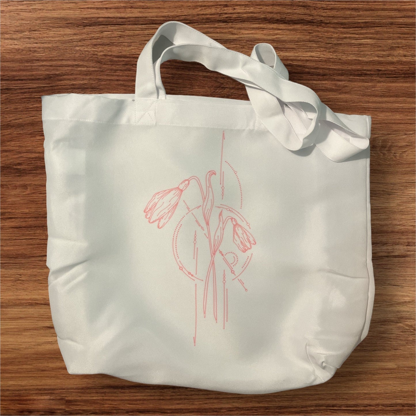 January Geometric Birth Flower Tote - leaf + marble