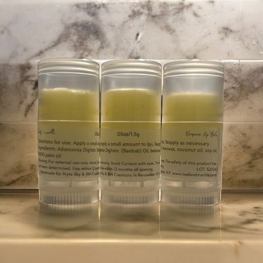 Mini Lip Balms - leaf + marble