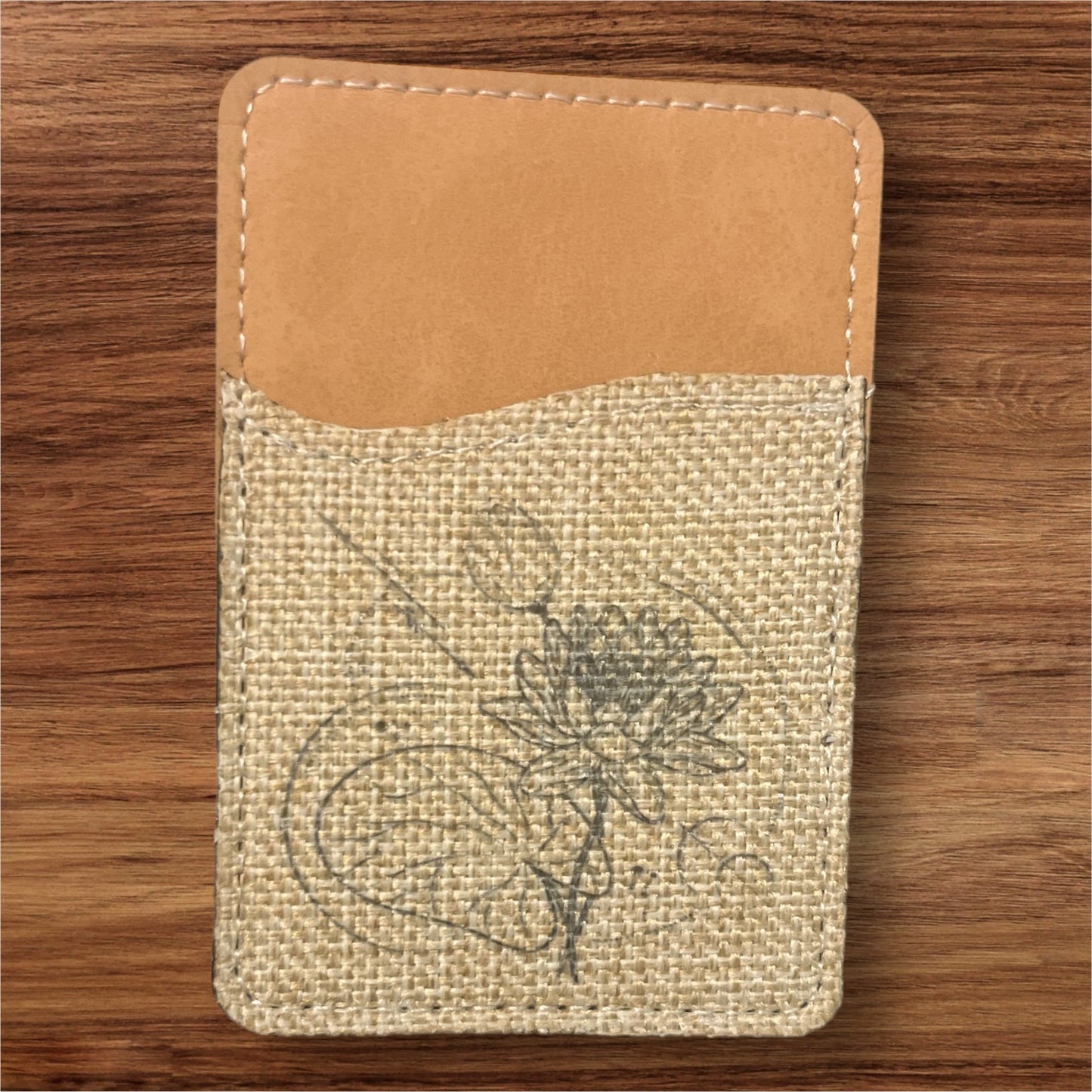 Oopsie! Birth Flower Phone Wallet - leaf + marble