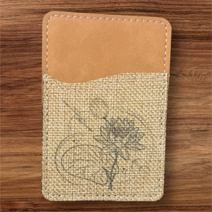 Oopsie! Birth Flower Phone Wallet - leaf + marble