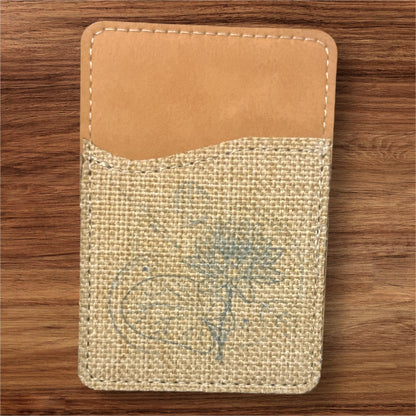 Oopsie! Birth Flower Phone Wallet - leaf + marble