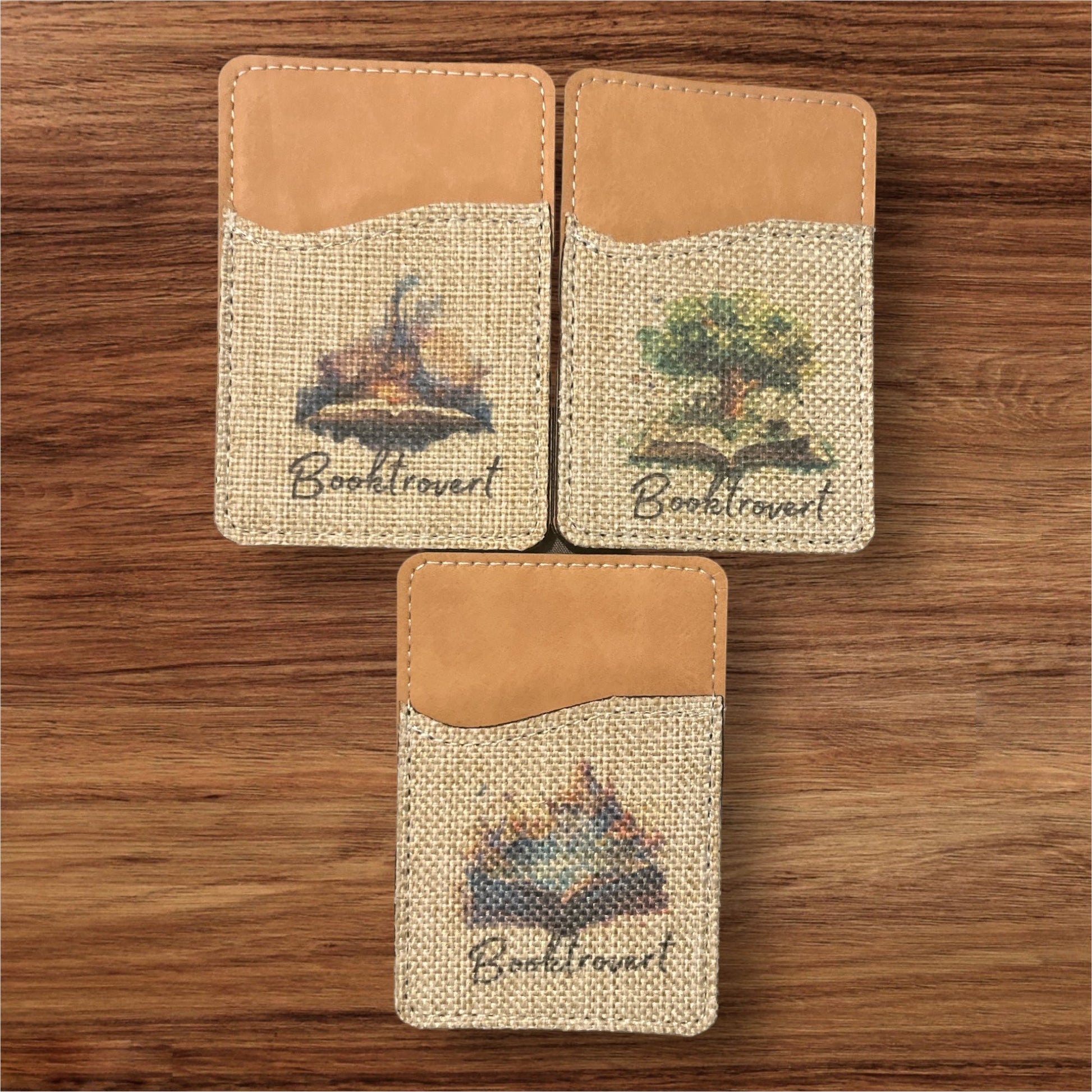 Oopsie Booktrovert Phone Wallet - leaf + marble