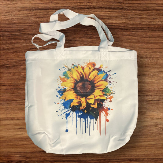 Oopsie Sunflower Tote - leaf + marble