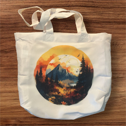 Reusable Tote Bag - leaf + marble