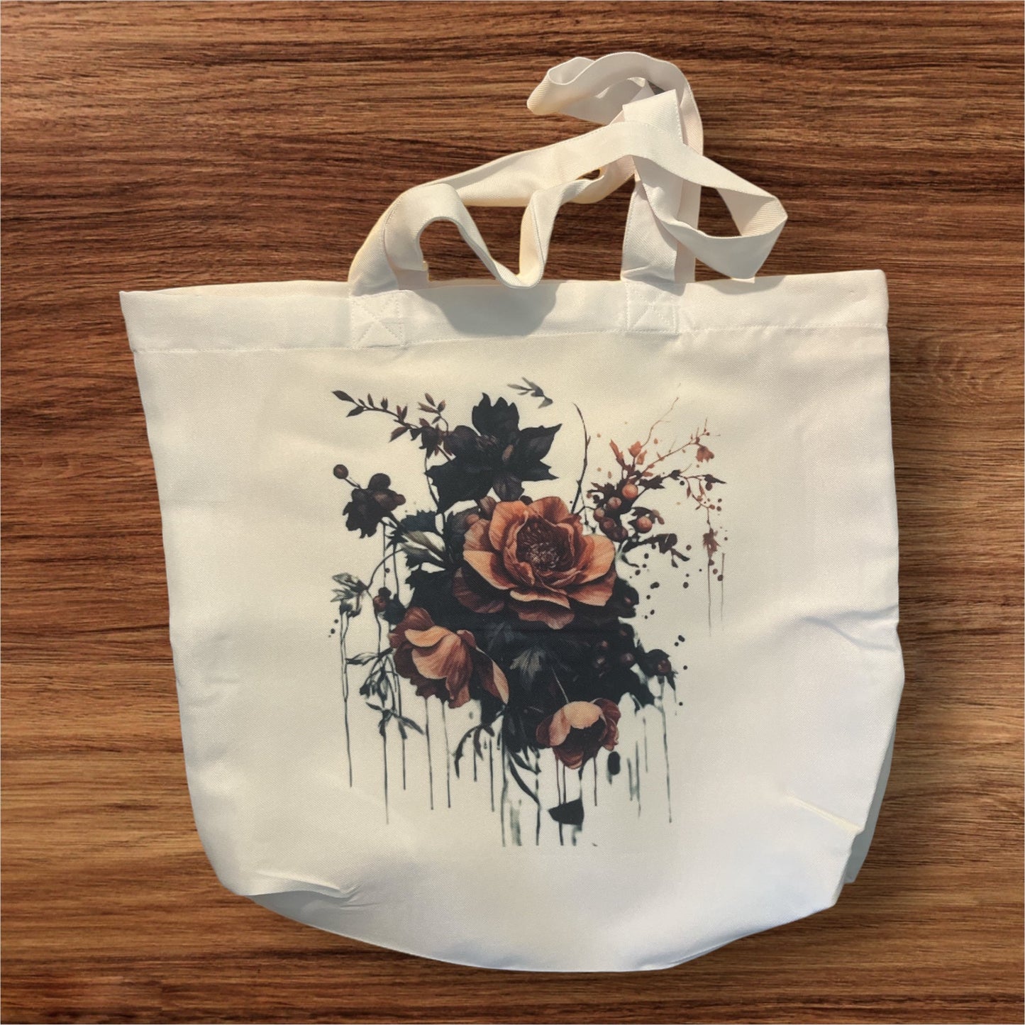 Reusable Tote Bag - leaf + marble