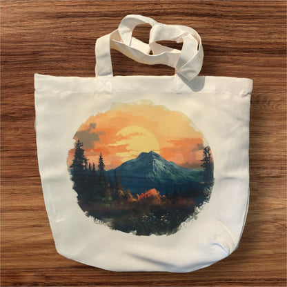 Reusable Tote Bag - leaf + marble