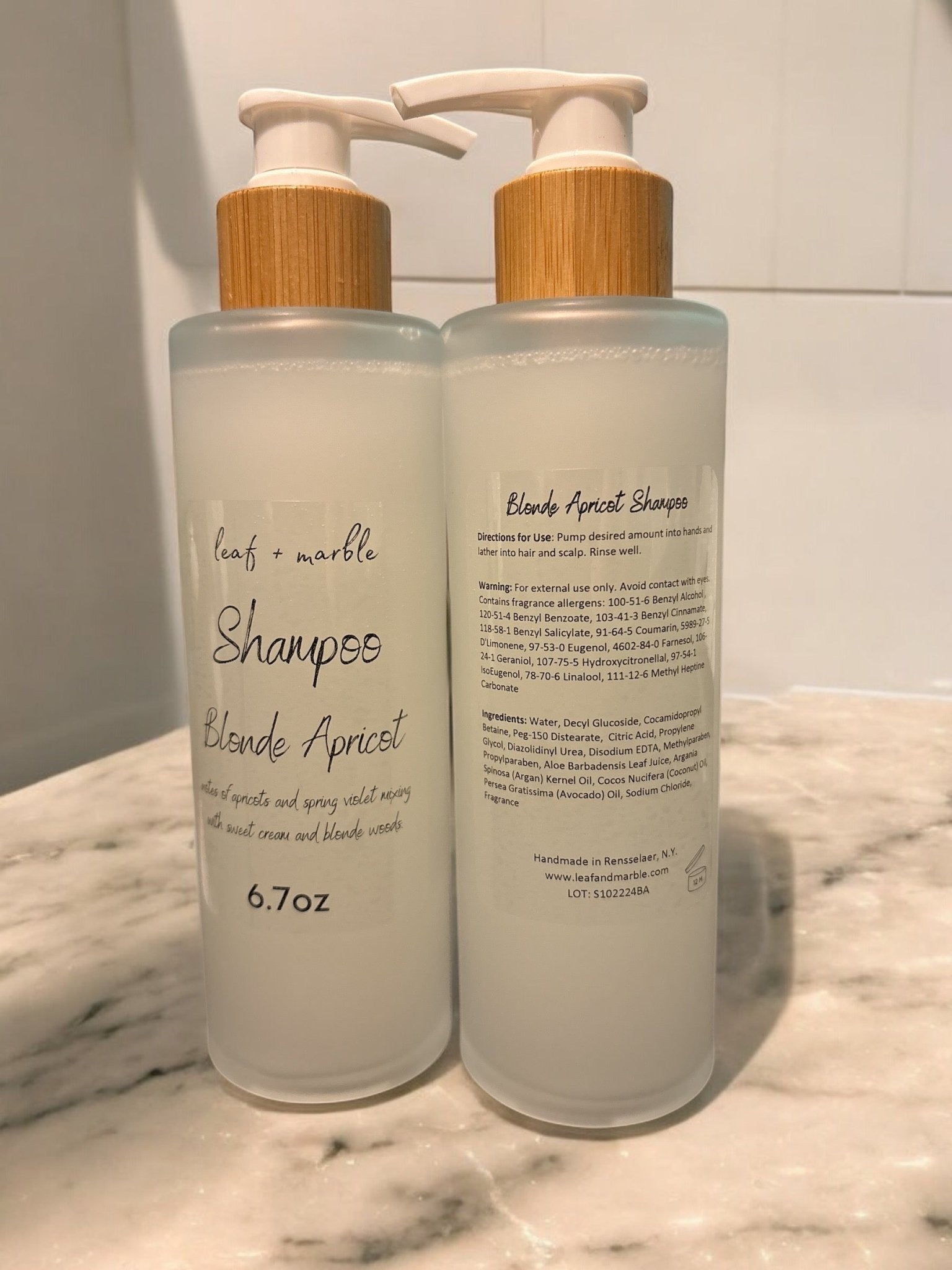 Shampoo - leaf + marble