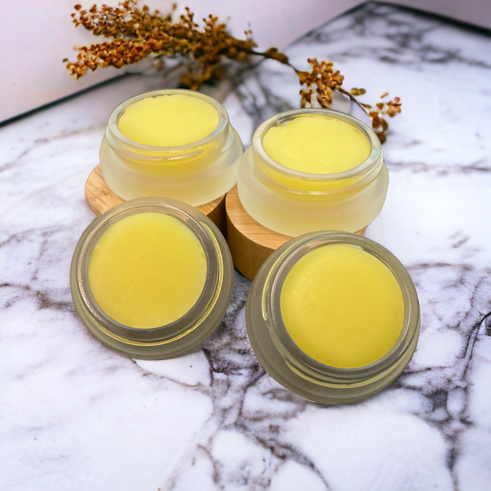 Handmade Lip Balm - leaf + marble