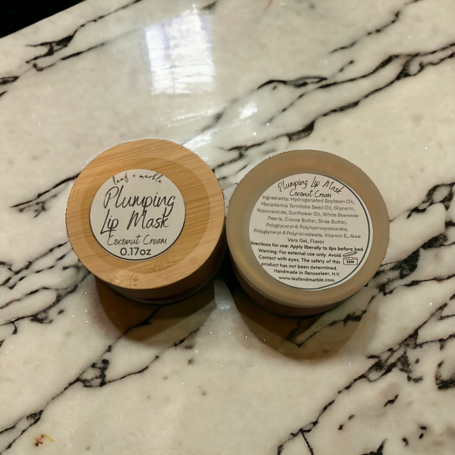 Handmade Plumping Lip Mask - leaf + marble